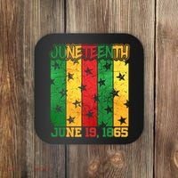 Juneteenth June 19 1865 Traditional Red Gold Green  Coaster thumb 0