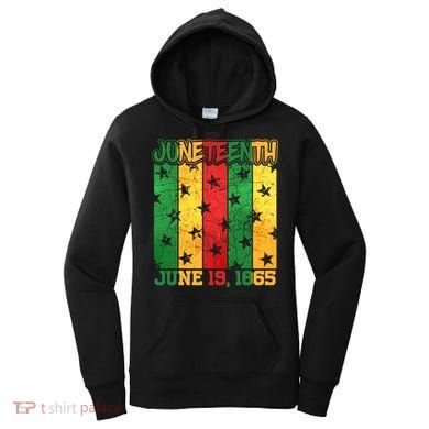 Juneteenth June 19 1865 Traditional Red Gold Green  Women's Hoodie