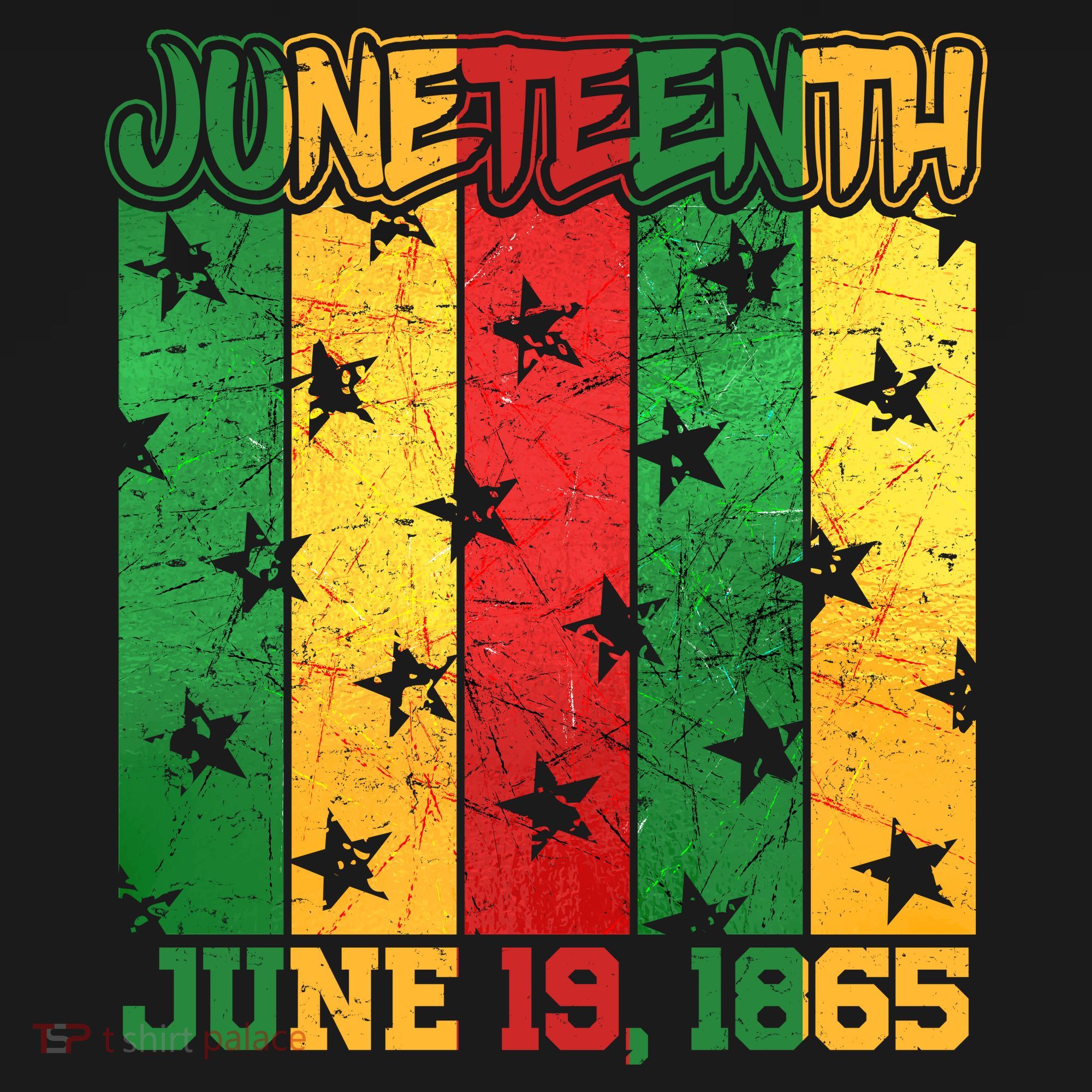 Juneteenth June 19 1865 Traditional Red Gold Green  Women's Hoodie