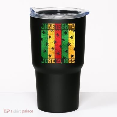 Juneteenth June 19 1865 Traditional Red Gold Green  Tumbler