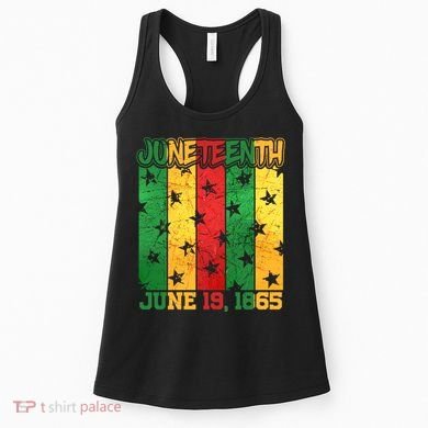 Juneteenth June 19 1865 Traditional Red Gold Green  Women's Tank Top