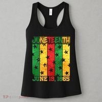 Juneteenth June 19 1865 Traditional Red Gold Green  Women's Tank Top thumb 3