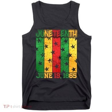 Juneteenth June 19 1865 Traditional Red Gold Green  Tank Top