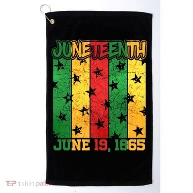 Juneteenth June 19 1865 Traditional Red Gold Green  Golf Towel