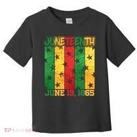 Juneteenth June 19 1865 Traditional Red Gold Green  Toddler T-Shirt thumb 0