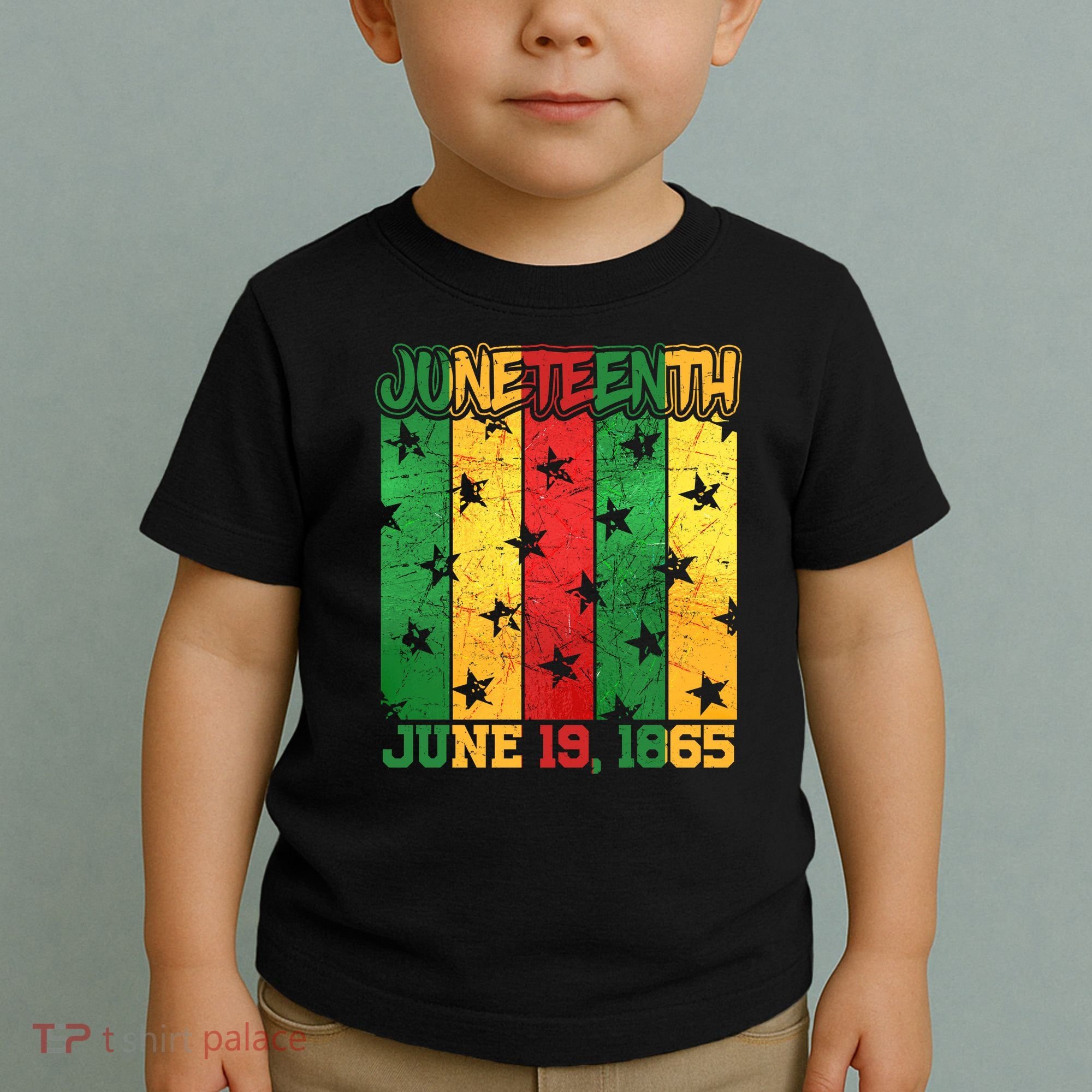 Juneteenth June 19 1865 Traditional Red Gold Green  Toddler T-Shirt