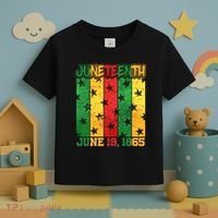 Juneteenth June 19 1865 Traditional Red Gold Green  Toddler T-Shirt thumb 3