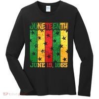 Juneteenth June 19 1865 Traditional Red Gold Green  Women's Long Sleeve Shirt thumb 0