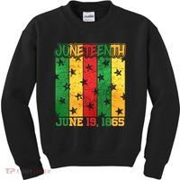 Juneteenth June 19 1865 Traditional Red Gold Green  Kids Sweatshirt thumb 0