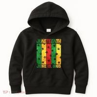 Juneteenth June 19 1865 Traditional Red Gold Green  Kids Hoodie thumb 0