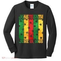Juneteenth June 19 1865 Traditional Red Gold Green  Kids Long Sleeve Shirt thumb 0