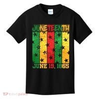 Juneteenth June 19 1865 Traditional Red Gold Green  Kids T-Shirt thumb 0