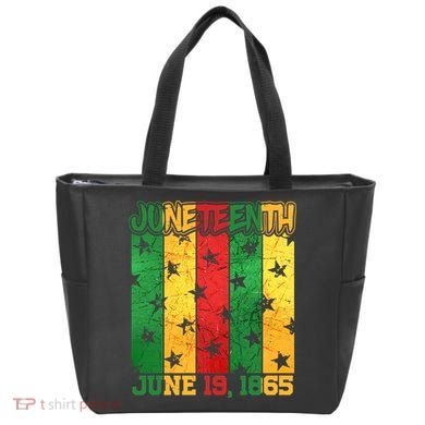Juneteenth June 19 1865 Traditional Red Gold Green  Tote Bag