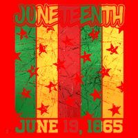 Juneteenth June 19 1865 Traditional Red Gold Green  Santa Hat thumb 1