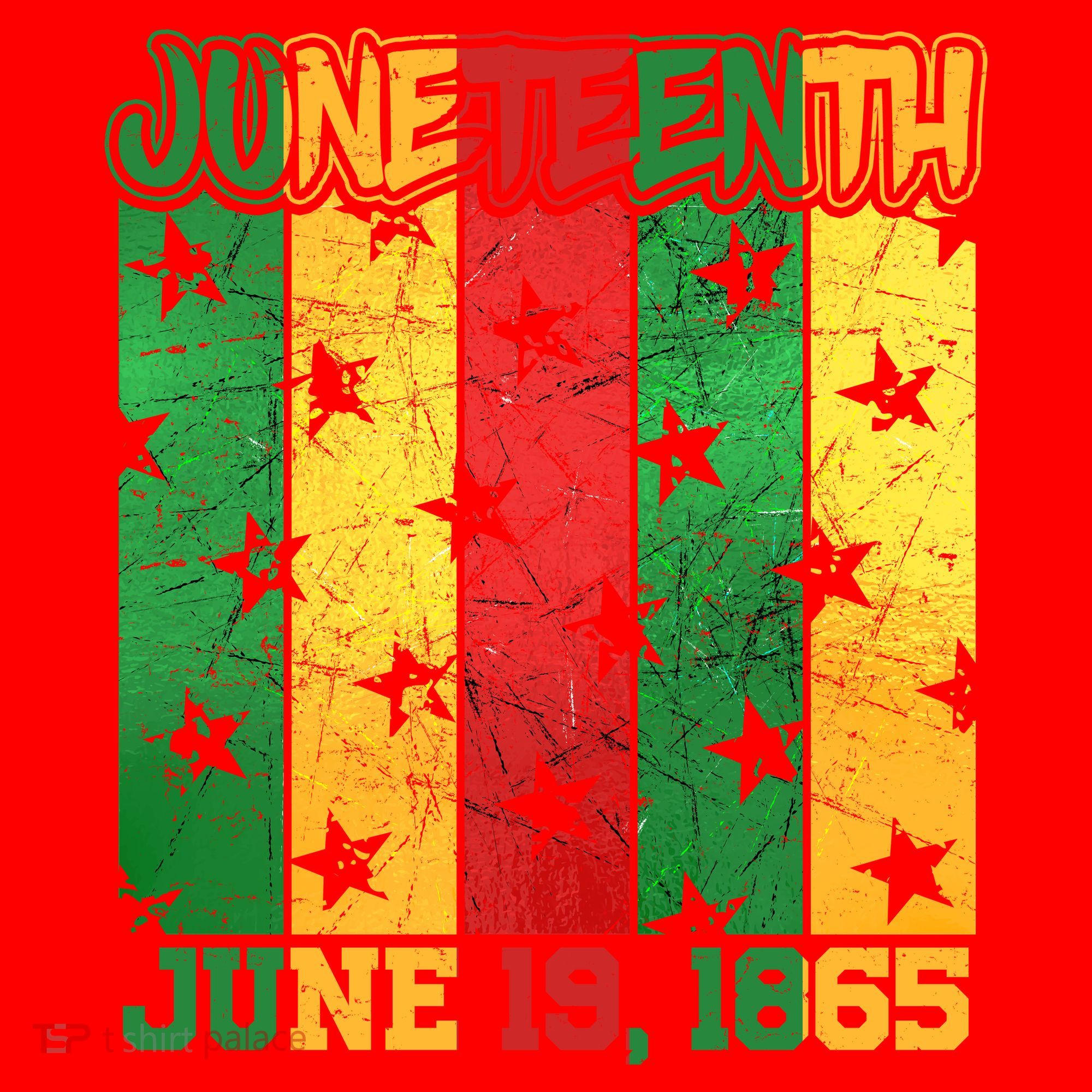 Juneteenth June 19 1865 Traditional Red Gold Green  Santa Hat
