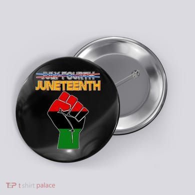 Juneteenth June 19th Traditional Colors Button