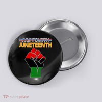 Juneteenth June 19th Traditional Colors Button thumb 0