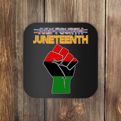 Juneteenth June 19th Traditional Colors Coaster