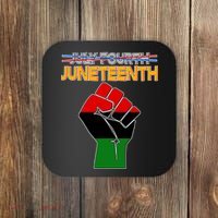 Juneteenth June 19th Traditional Colors Coaster thumb 0