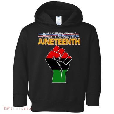 Juneteenth June 19th Traditional Colors Toddler Hoodie