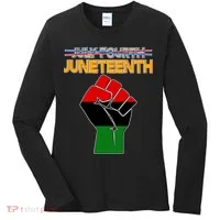 Juneteenth June 19th Traditional Colors Women's Long Sleeve Shirt thumb 0