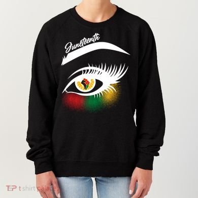 Juneteenth Red Gold Green Eyelashes  Women's Sweatshirt