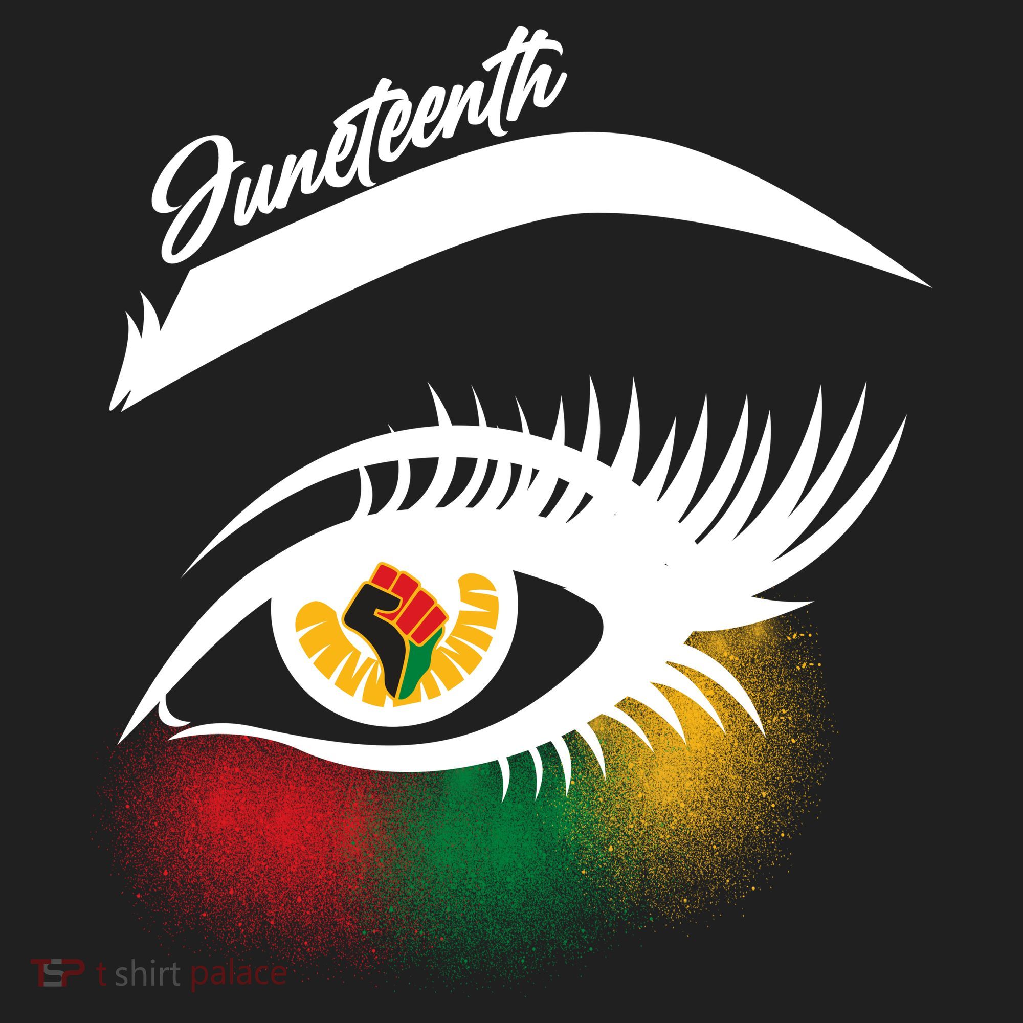 Juneteenth Red Gold Green Eyelashes  Women's Sweatshirt