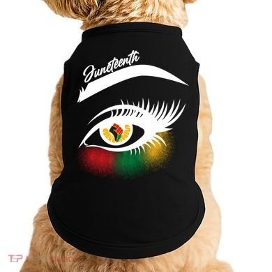 Juneteenth Red Gold Green Eyelashes  Doggie Tank