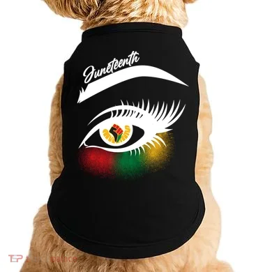 Juneteenth Red Gold Green Eyelashes  Doggie Tank