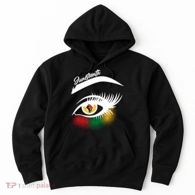 Juneteenth Red Gold Green Eyelashes  Hoodie
