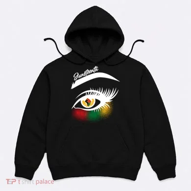 Juneteenth Red Gold Green Eyelashes  Hoodie