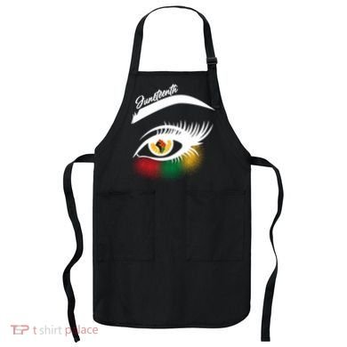 Juneteenth Red Gold Green Eyelashes  Apron
