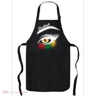 Juneteenth Red Gold Green Eyelashes  Apron thumb 0