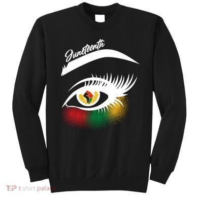 Juneteenth Red Gold Green Eyelashes  Sweatshirt