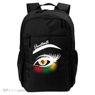 Juneteenth Red Gold Green Eyelashes  Backpack