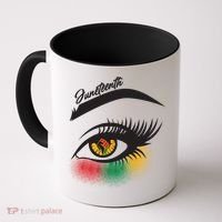 Juneteenth Red Gold Green Eyelashes  Coffee Mug thumb 0