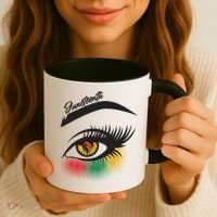 Juneteenth Red Gold Green Eyelashes  Coffee Mug thumb 3
