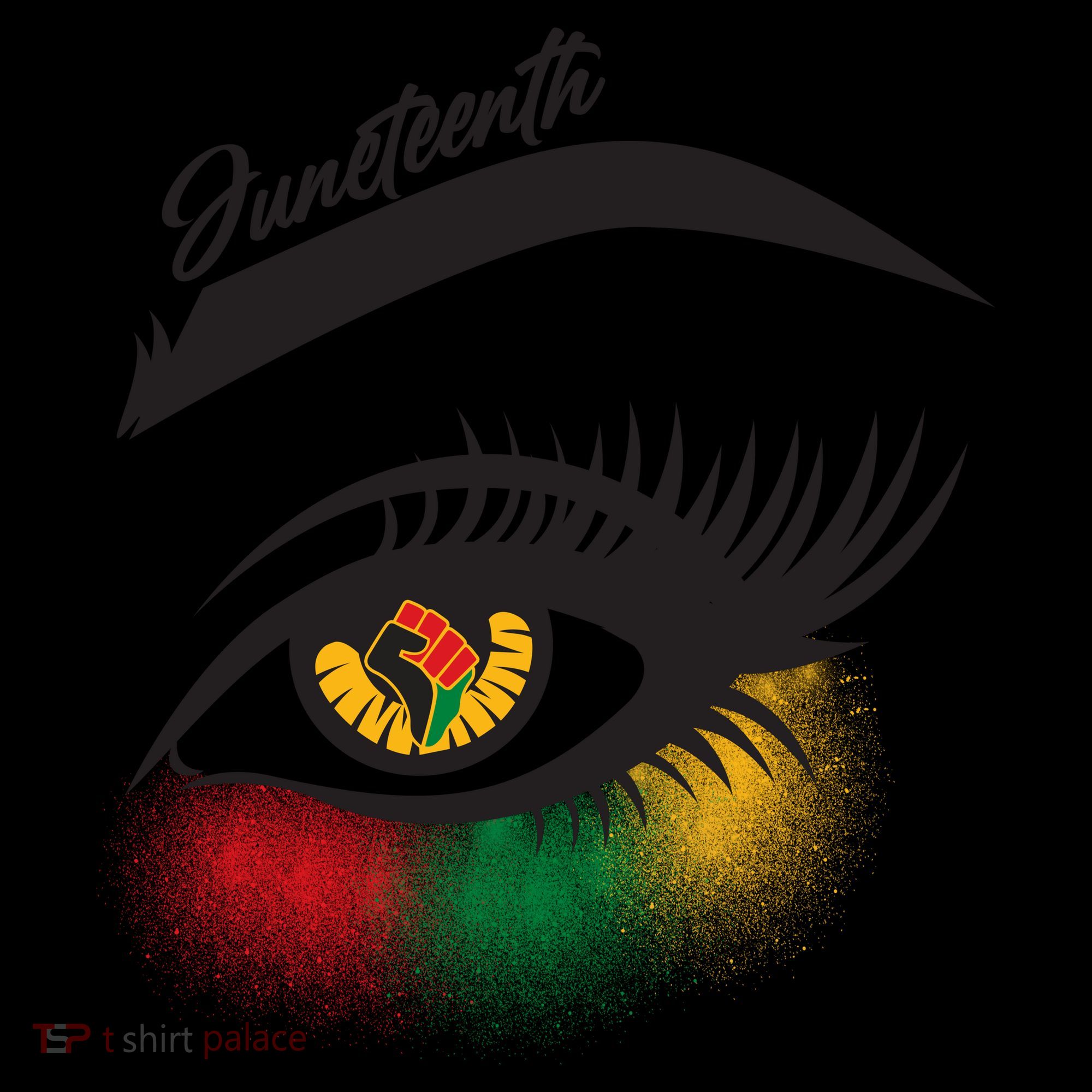 Juneteenth Red Gold Green Eyelashes  Coffee Mug