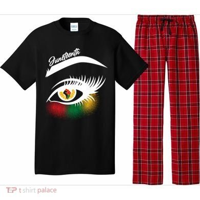 Juneteenth Red Gold Green Eyelashes  Pajama Set