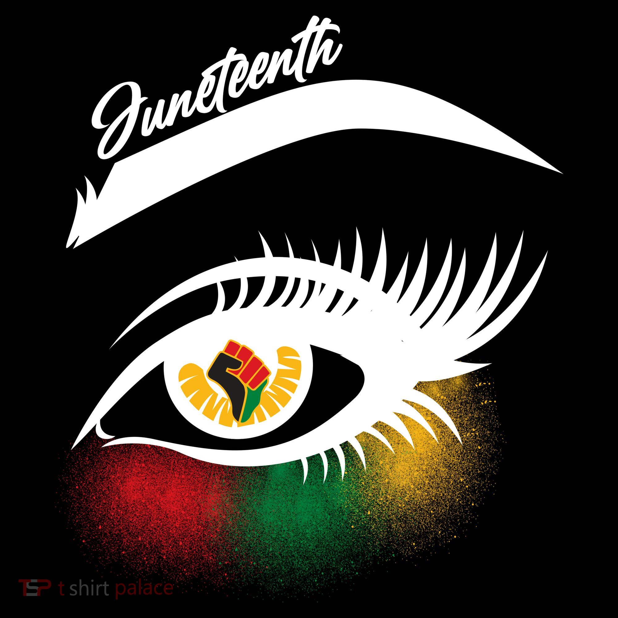 Juneteenth Red Gold Green Eyelashes  Women's Hoodie