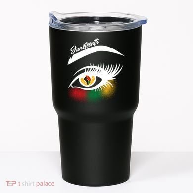 Juneteenth Red Gold Green Eyelashes  Tumbler