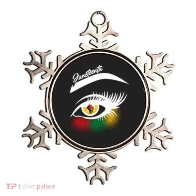 Juneteenth Red Gold Green Eyelashes  Ornament