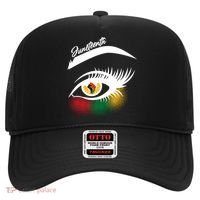 Juneteenth Red Gold Green Eyelashes  Hat thumb 0