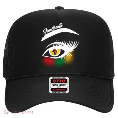 Juneteenth Red Gold Green Eyelashes  Hat