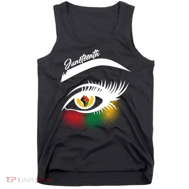 Juneteenth Red Gold Green Eyelashes  Tank Top