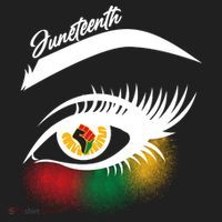 Juneteenth Red Gold Green Eyelashes  Golf Towel thumb 3