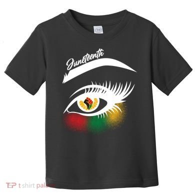 Juneteenth Red Gold Green Eyelashes  Toddler T-Shirt
