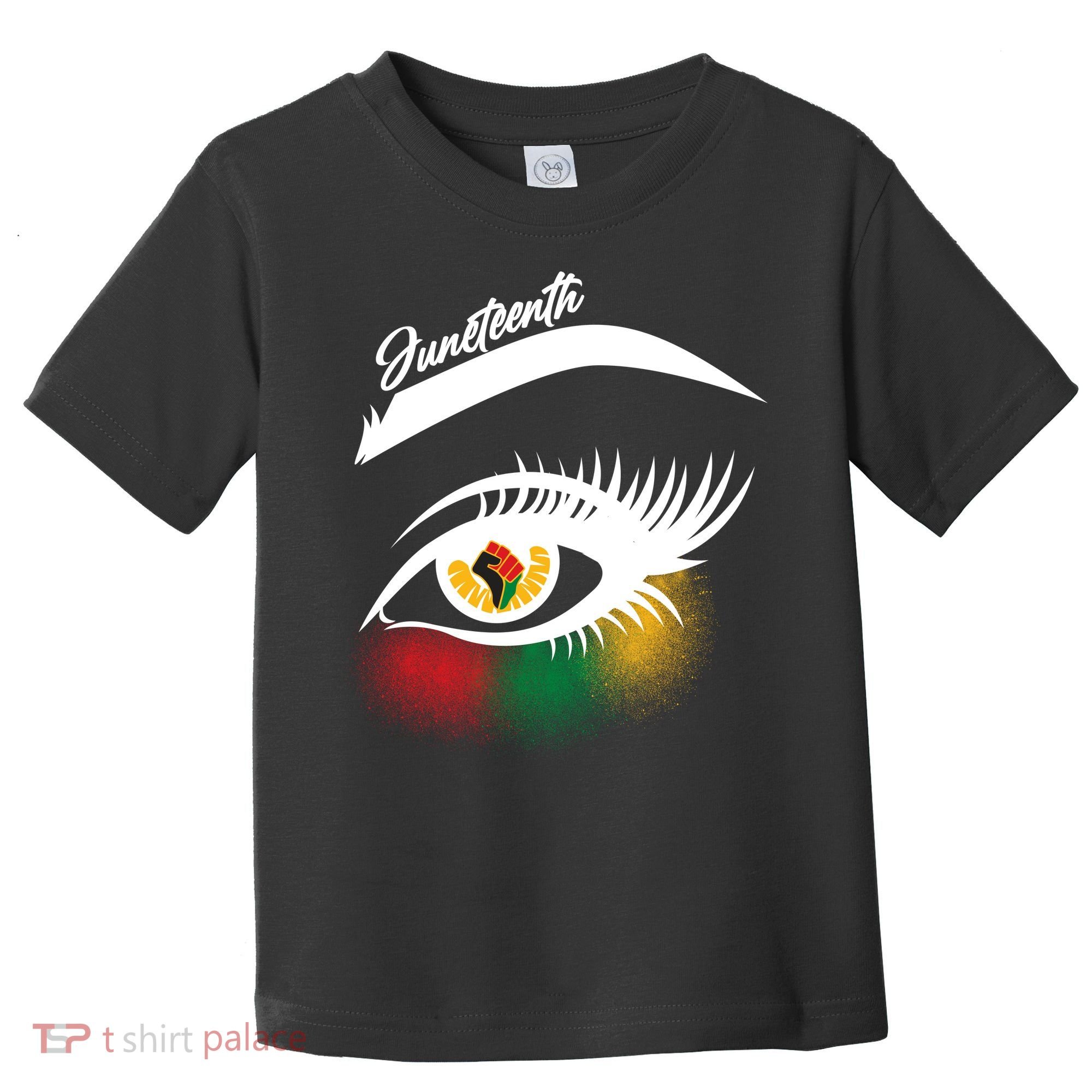 Juneteenth Red Gold Green Eyelashes  Toddler T-Shirt