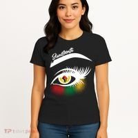 Juneteenth Red Gold Green Eyelashes  Women's T-Shirt thumb 4