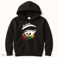 Juneteenth Red Gold Green Eyelashes  Kids Hoodie thumb 0